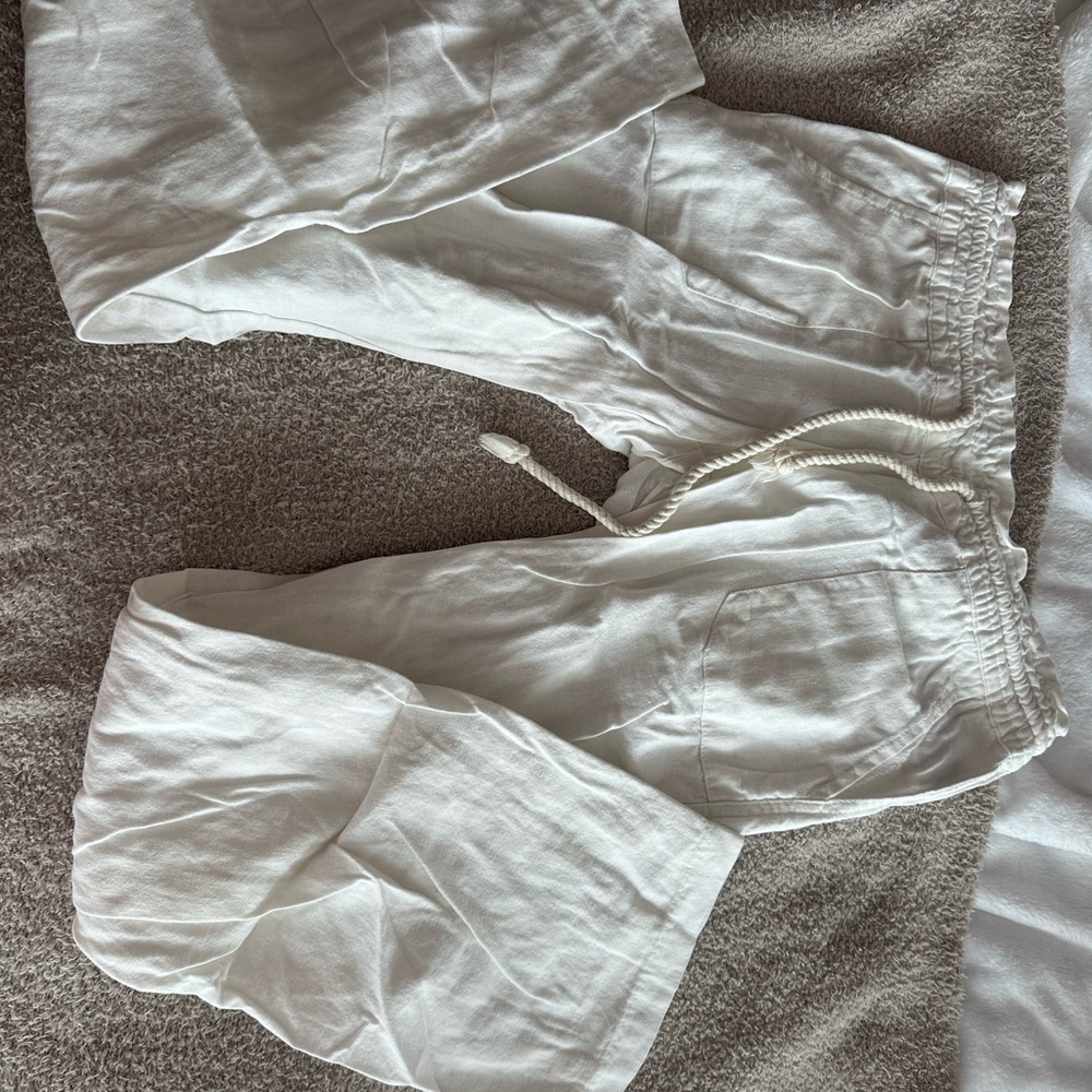 Roxy White Drawstring Pants